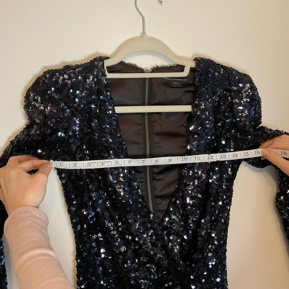 French Connection Sequin Dress (Dark Navy Blue) - Picture 11 of 11
